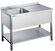 Zlew 1-komorowy (L) ze stali nierdzewnej z ociekaczem 1200x600x850(900) mm | Rilling AST0612C1LTZ