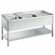 Zlew nierdzewny 2-komorowy (L), z półką 1500x600x850(900) mm | Rilling AST0615C2LTZ