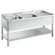 Zlew 2-komorowy (L), z półką 1600x700x850(900) mm | Rilling AST0716C2LTZ
