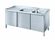 Zlew 2-komorowy (P), z szafkami 1600x700x850(900) mm | Rilling AST0716C2RSF