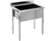 Basen gastronomiczny 1-komorowy 800x600x950 mm H=300 mm | Yato Gastro YG-30921