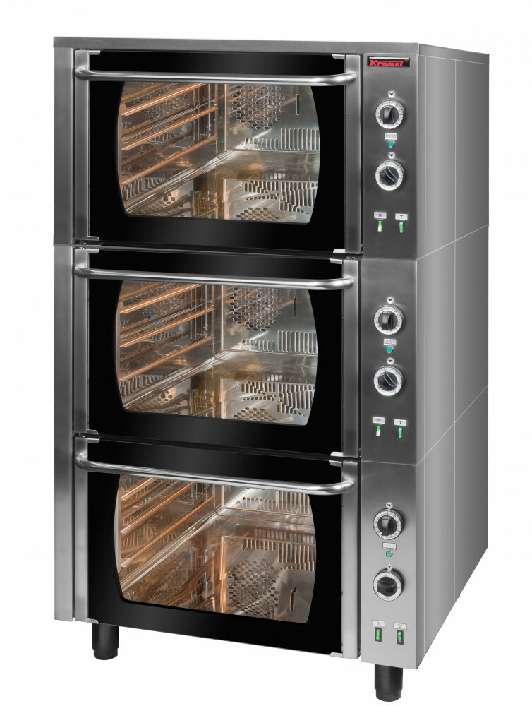 Piec elektryczny /3 komory/ z termoobiegiem 21 kW | Kromet 000.PE-3/T