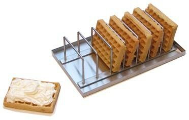 Stojak na gofry z tacką INOX - do odparowania 7 gofrów | IKMET IK0715