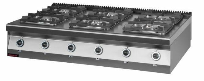 Gastronomiczna kuchnia gazowa nastawna | Kromet 900.KG-6