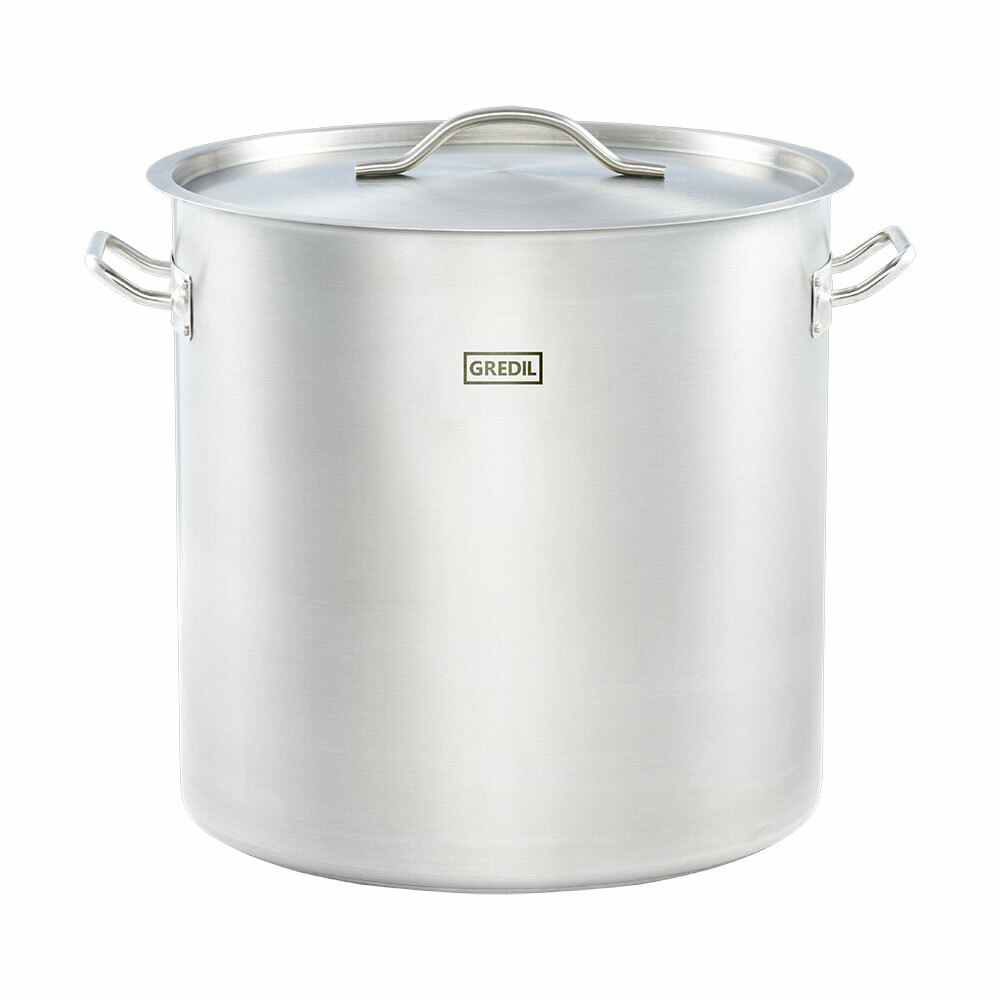 Gastronomiczny garnek wysoki z pokrywką, stalowy, Ø 400 mm, V 50.3 l | Gredil 011405