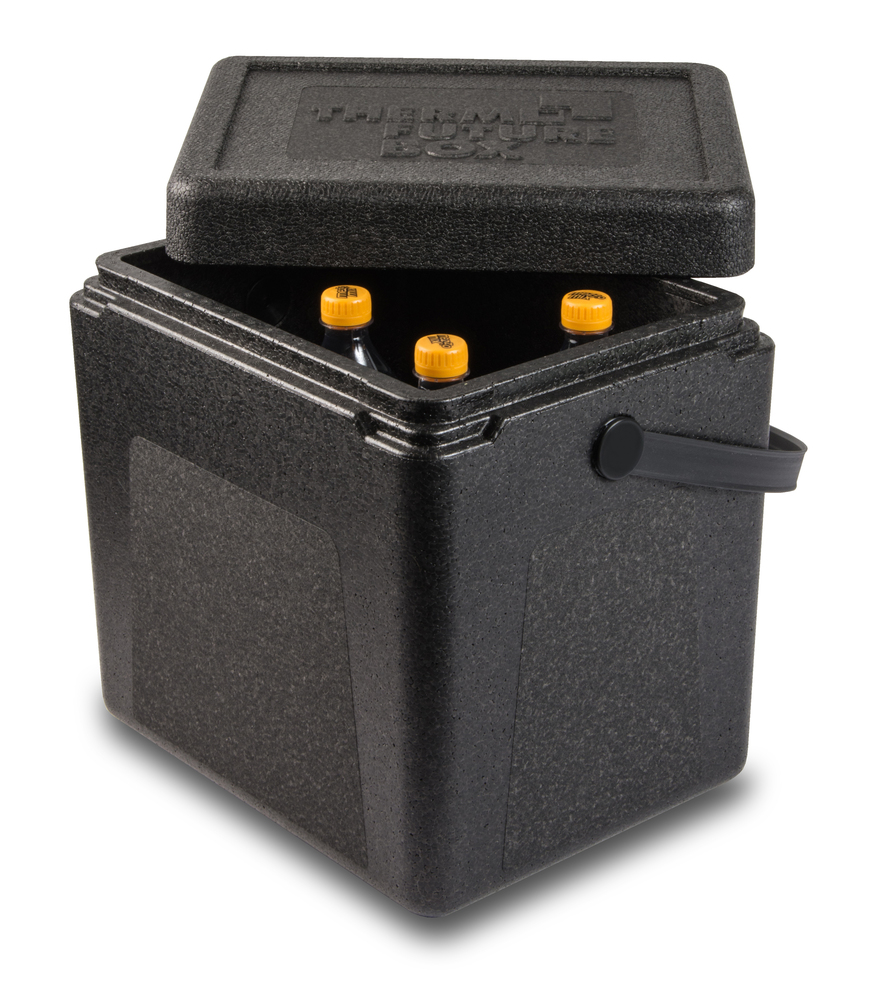 Pojemnik termoizolacyjny, czarny z uchwytem, V 20 l | Stalgast 054201