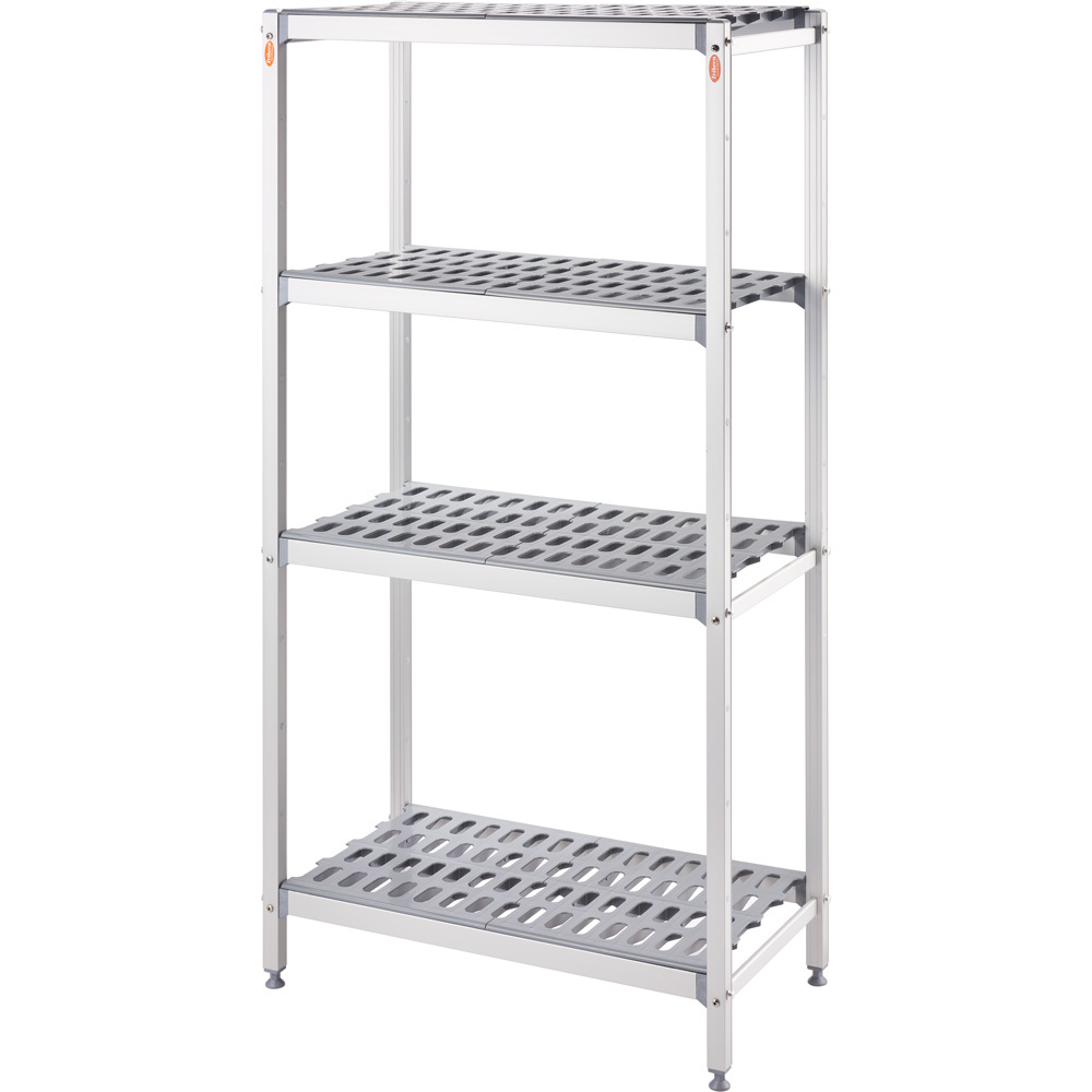 Regał magazynowy aluminiowy, 900x460x1680 mm | Stalgast 686091