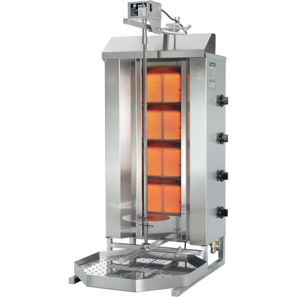 Gastronomiczny opiekacz do kebaba, gyrosa GD 4, P 11.2 kW | Potis 777541 Stalgast