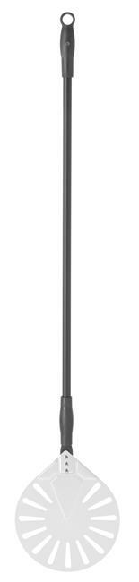 Łopata do pizzy aluminiowa, okrągła, perforowana 230x1200 mm | Hendi 617168