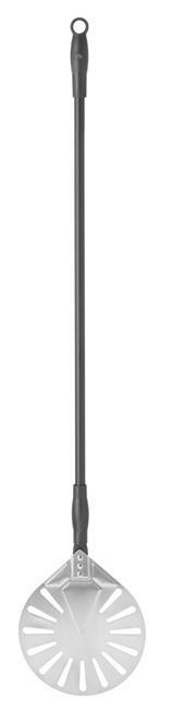 Łopata do pizzy ze stali nierdzewnej, okrągła, perforowana 230x1200 mm | Hendi 617199