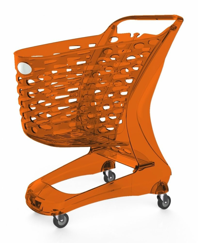 Wózek sklepowy plastikowy 80L | Rabtrolley Mini Glamour 80