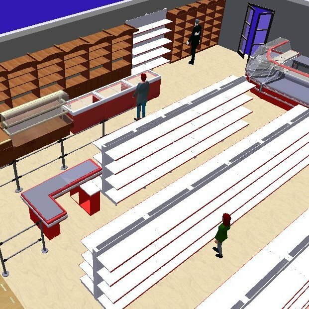 Projekt sklepu |  projekt wyposażenia