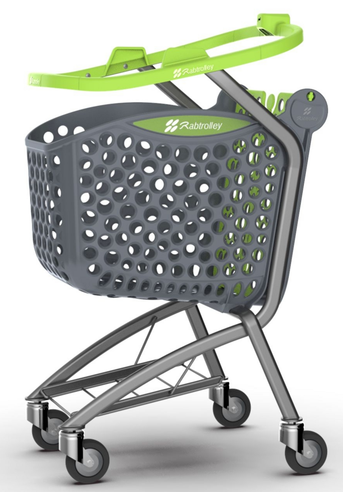 Wózek sklepowy 86L | Rabtrolley Twinst basket SAVE THE SEA