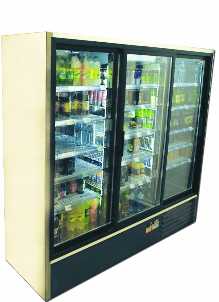 Szafa chłodnicza drzwi przeszklone przesuwne 3 skrzydłowe Mawi CC 2070 SGD (SCH 2000R)