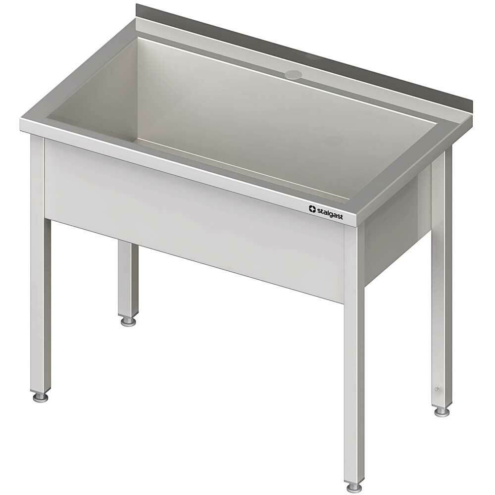 Basen nierdzewny 1-komorowy spawany h=300 mm 1000x600x850 mm | Stalgast 611506