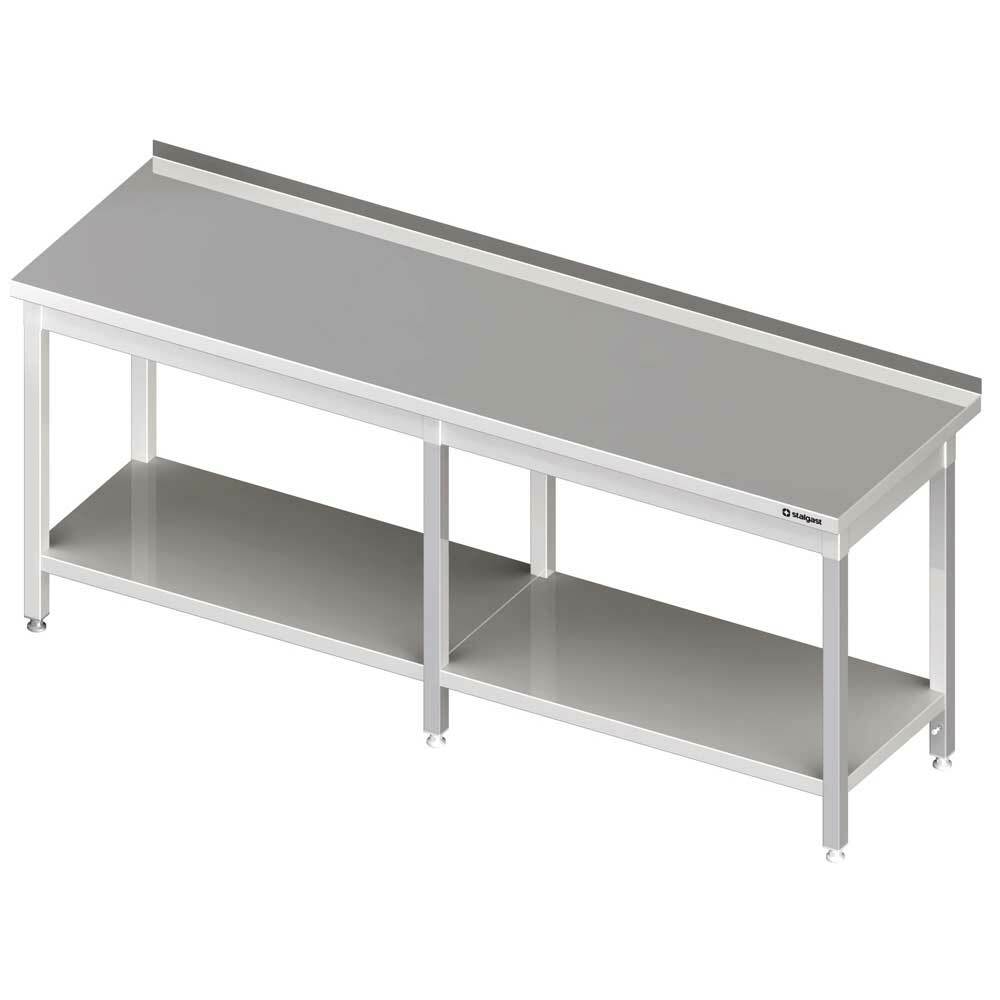 Stół przyścienny z półką 2200x600x850 mm spawany | Stalgast 980056220