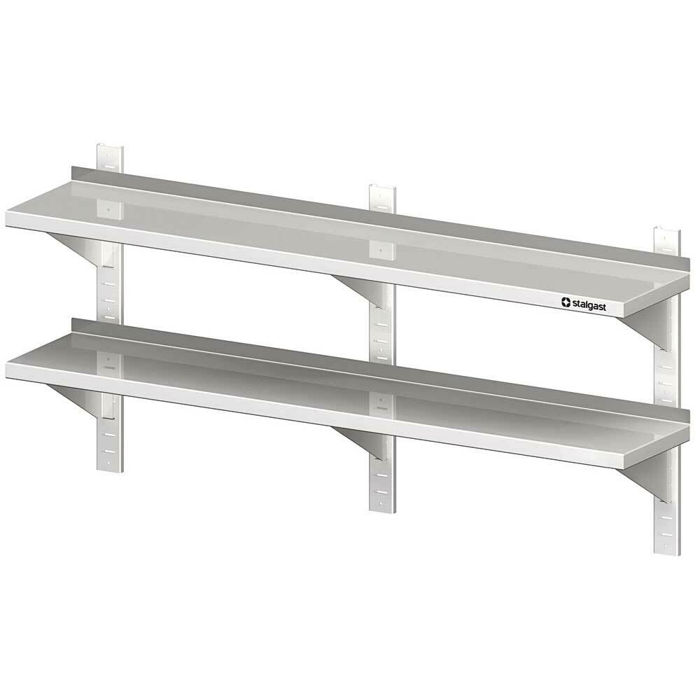 Półka wisząca, przestawna,podwójna 1400x400x660 mm | Stalgast 981784140