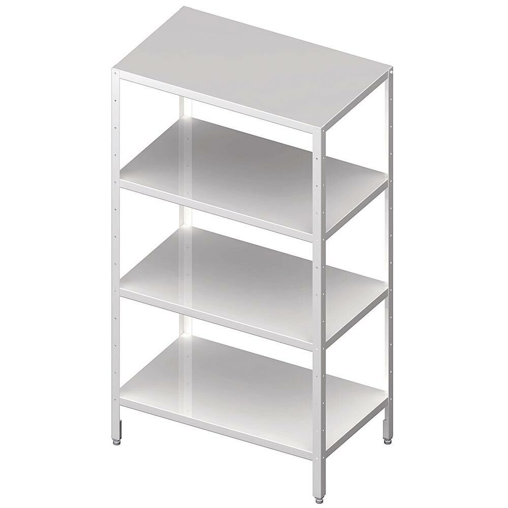 Regał magazynowy,półki pełne 1100x400x1800 skręcany | Stalgast 981884110