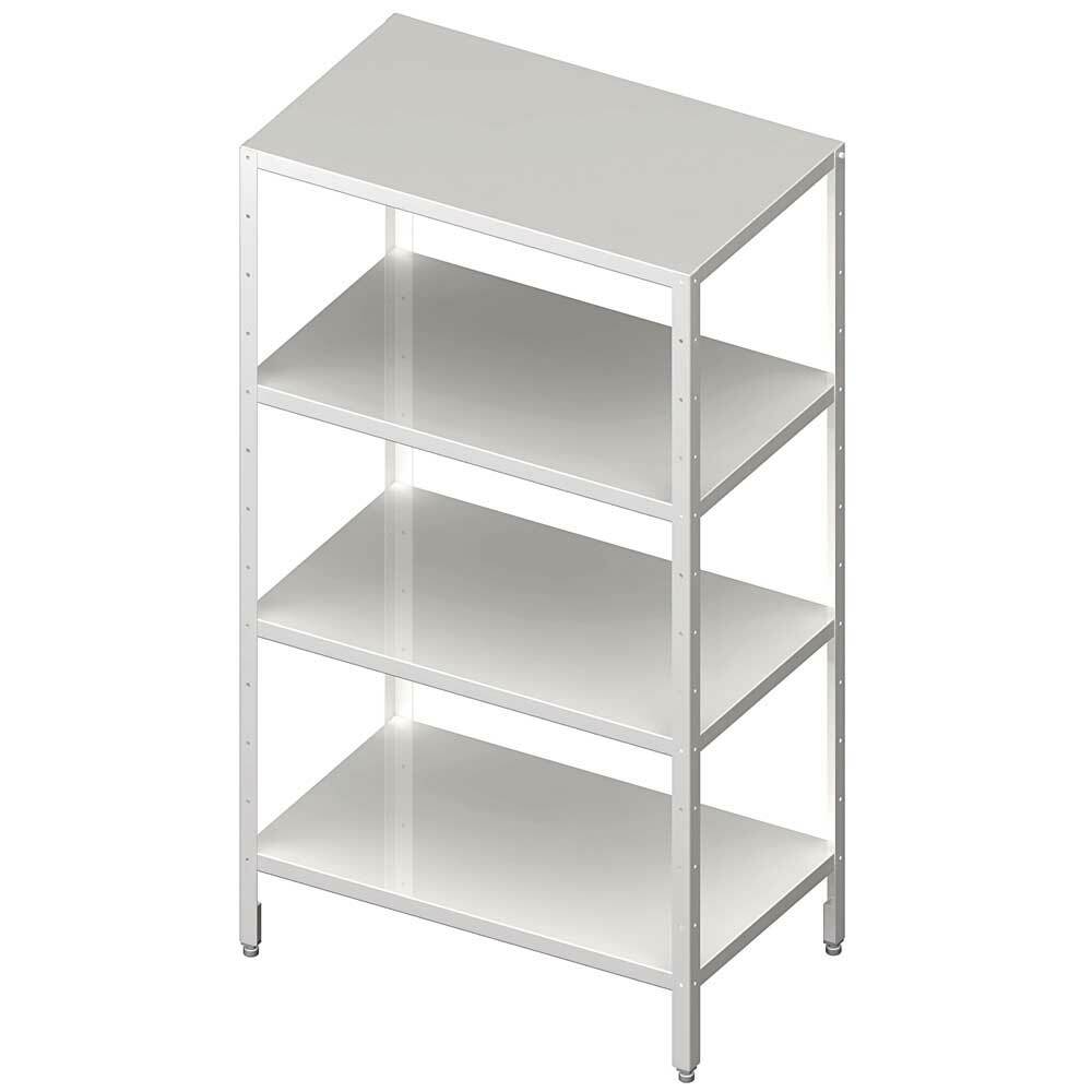 Regał magazynowy,półki pełne 600x500x1800 skręcany | Stalgast 981885060