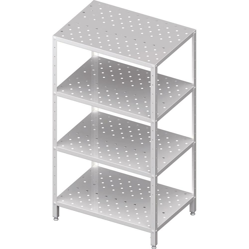 Regał magazynowy,półki perforowane 1200x500x1800 skręcany | Stalgast 981895120