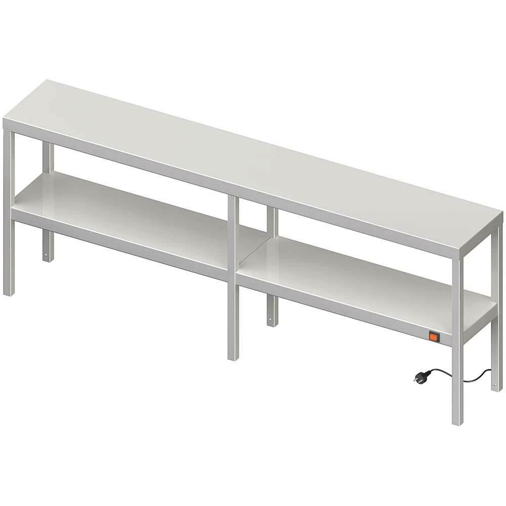 Nadstawka grzewcza na stół podwójna  1500x300x700 mm | Stalgast 982233150