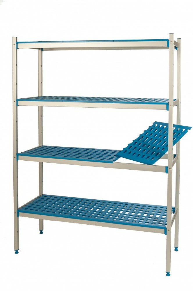 Regał aluminiowo-polipropylenowy 4-półkowy 770x500x1750 mm | Alushelf 50155