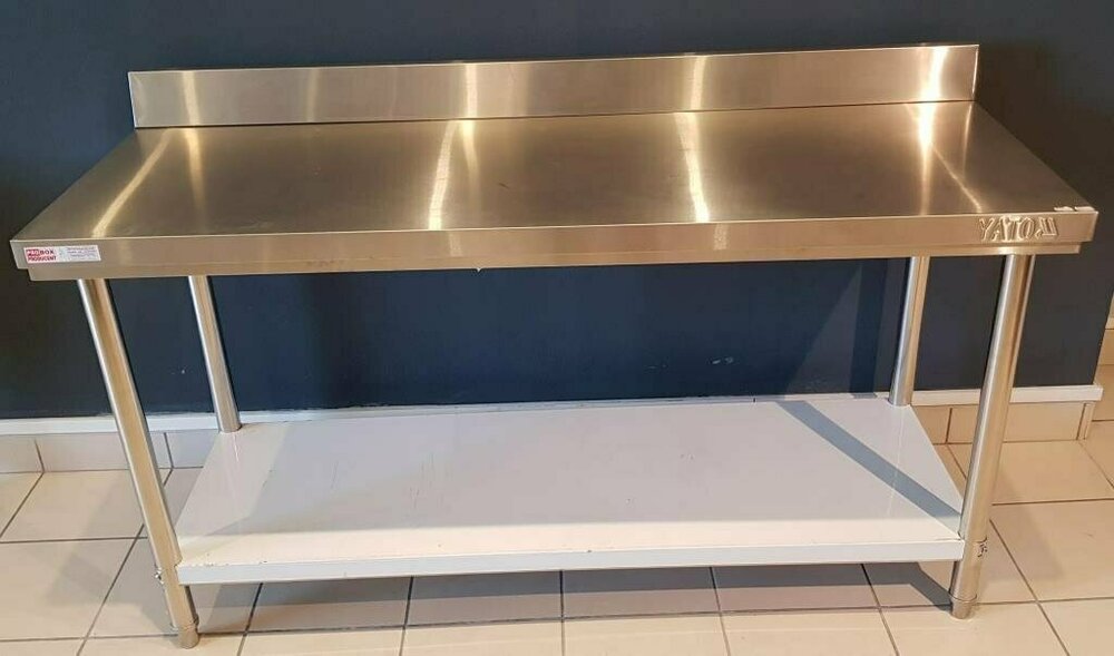 Stół nierdzewny z półką skręcany roboczy do gastronomii 1600x700x850+100 mm | Yato Gastro YG-09035