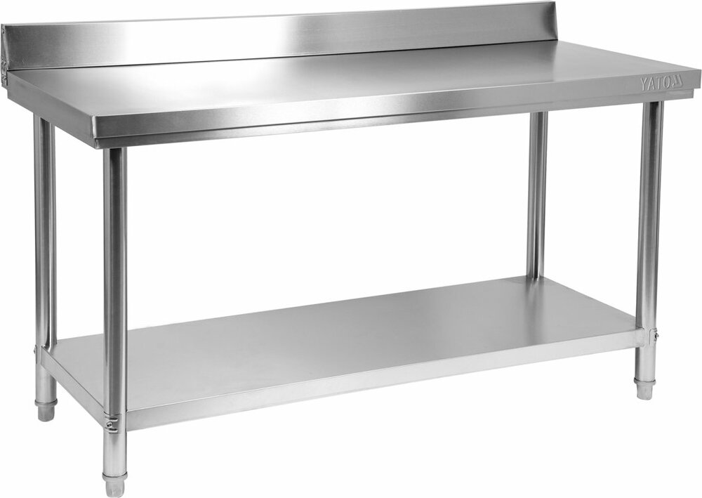Stół nierdzewny z półką 1500x600xH850+100 mm Yato Gastro | Yato Gastro YG-09024