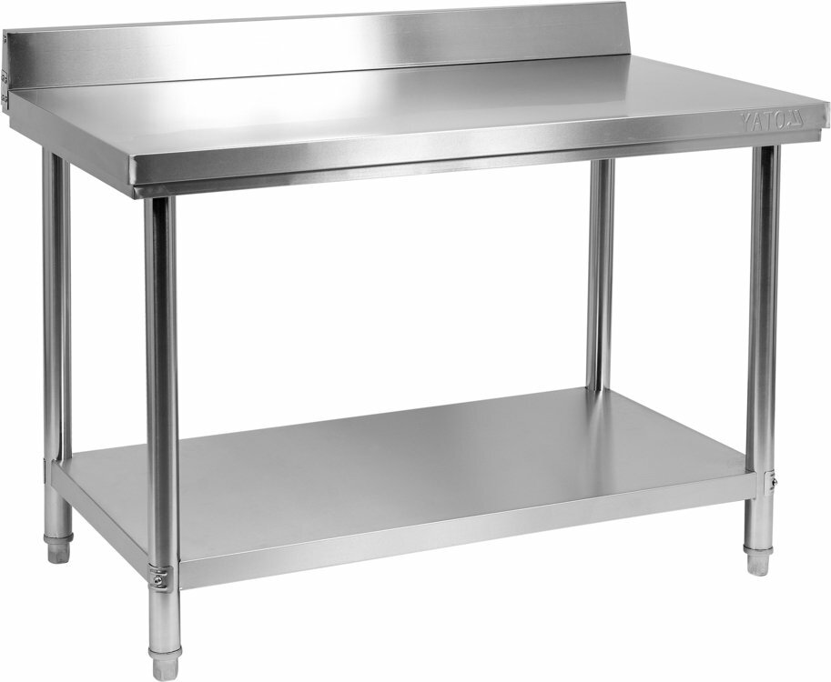 Stół przyścienny składany z półką 1000x700x850(H) + 100mm | Yato Gastro YG-09031