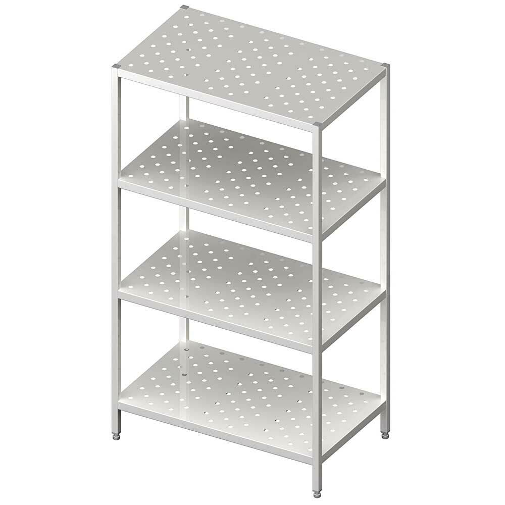 Regał magazynowy,półki perforowane 1000x500x1800 spawany | Stalgast 981865100S