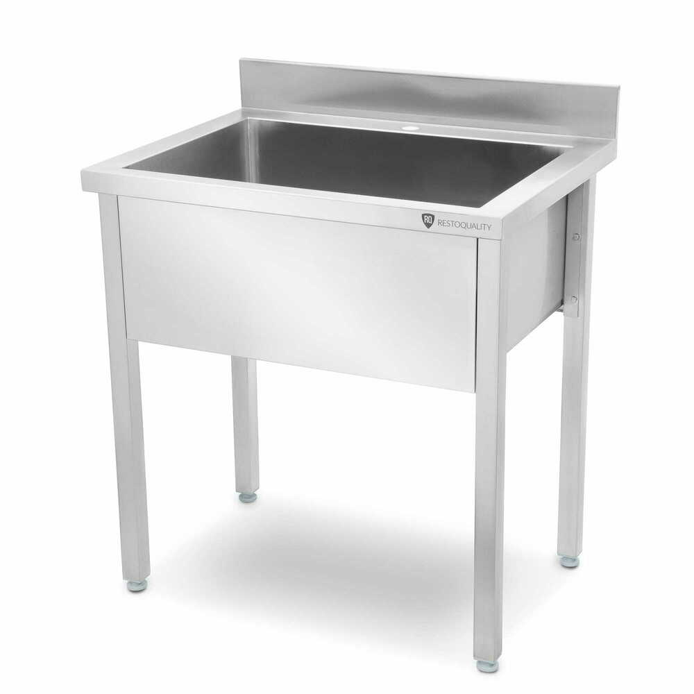 Stół z basenem 1-komorowym| 800x600x850 mm | skręcany|  Resto Quality RQMSB6080
