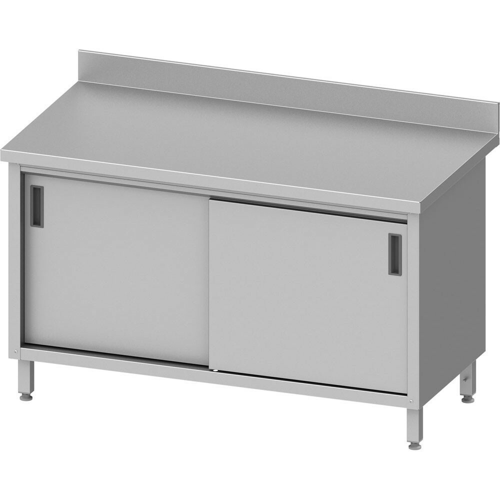 Stół nierdzewny z drzwiami suwanymi, spawany 1000×600×850 mm 950186100S | Stalgast 950186100S