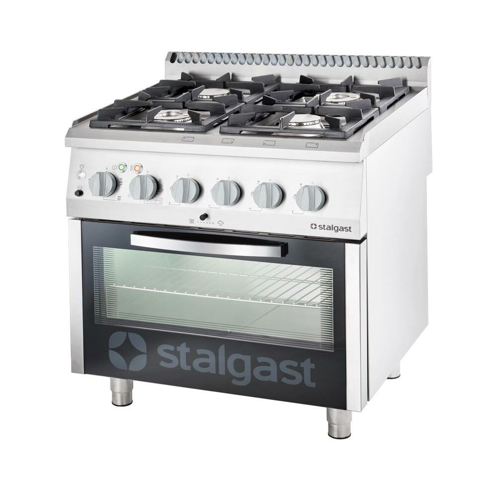 Trzon gastronomiczny gazowy, 4-Palnikowy, P 22.5+7 kW, U G20 | Stalgast 9715210