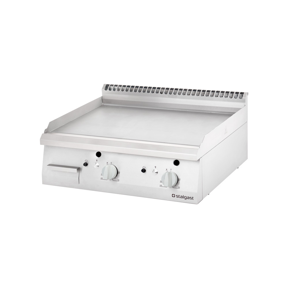 Gastronomiczna płyta grillowa gazowa, gładka, 13 kW, G20 | Stalgast 9731110