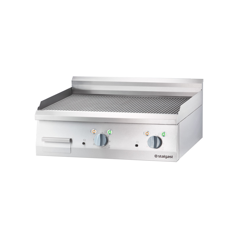 Płyta grillowa gastronomiczna  elektryczna, ryflowana, 8.1 kW | Stalgast 9731200
