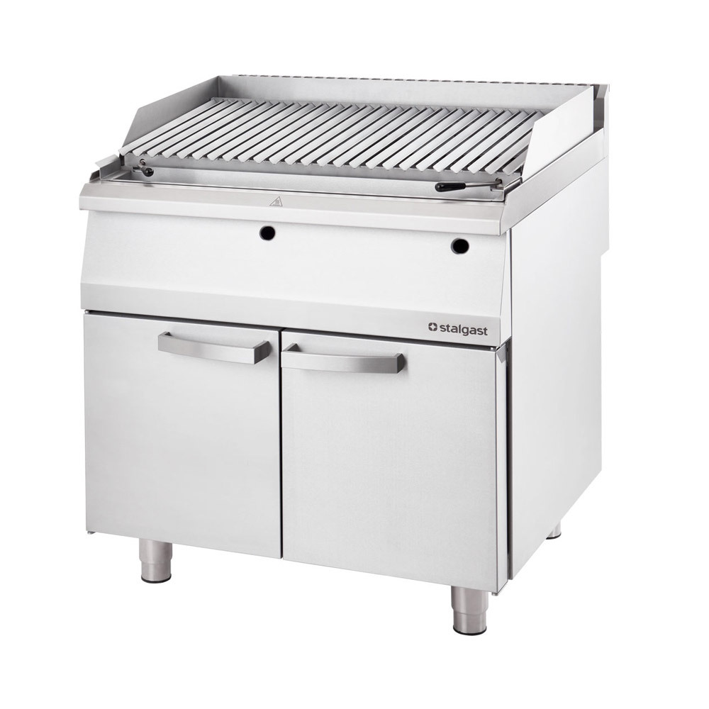 Grill gastronomiczny lawowy gazowy, ruszt V, 13 kW, G20 | Stalgast 9733010