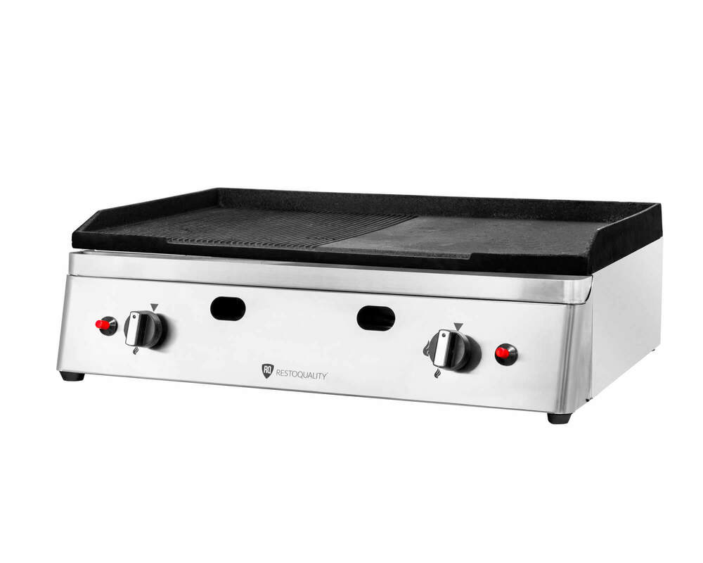 Profesjonalna płyta grillowa gazowa | ryflowano/gładka | 6,4kW | RQG30973 | Resto Quality RQG30973