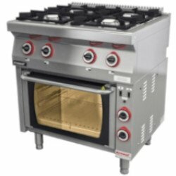 Trzon gazowy z piekarnikiem elektrycznym | Kromet 700.KG-4/PE-1