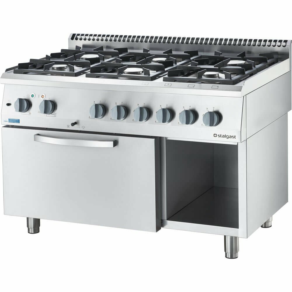 Trzon gazowy 6-palnikowy ECO z piekarnikiem elektrycznym P 21+6.5 kW | Stalgast 9714430