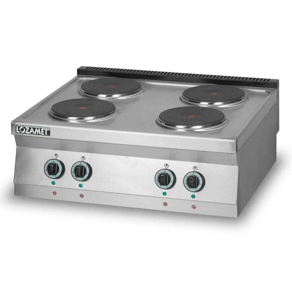 Gastronomiczna kuchnia elektryczna 4-płytowa (płyty okrągłe) L900.KEO4 | Lozamet L900.KEO4