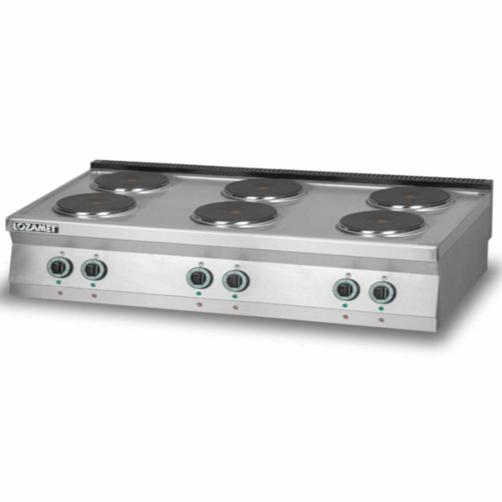 Gastronomiczna kuchnia elektryczna nastawna 6-płytowa (płyty okrągłe) | Lozamet L700.KEO6