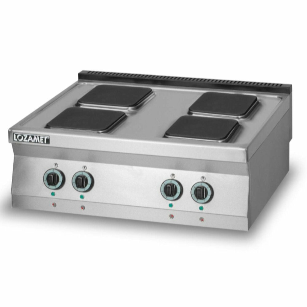 Gastronomiczna kuchnia elektryczna nastawna 4-płytowa (płyty kwadratowe) | Lozamet L700.KE4