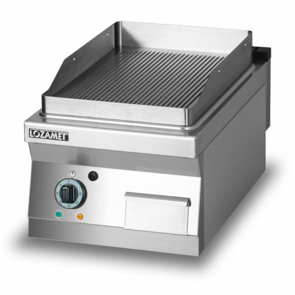 Grill płytowy elektryczny nastawny - płyta ryflowana | Lozamet L700.GPE400R
