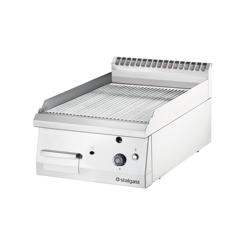 Płyta grillowa gastronomiczna gazowa, ryflowana, 6.5 kW, G30, chrom | Stalgast 9736230
