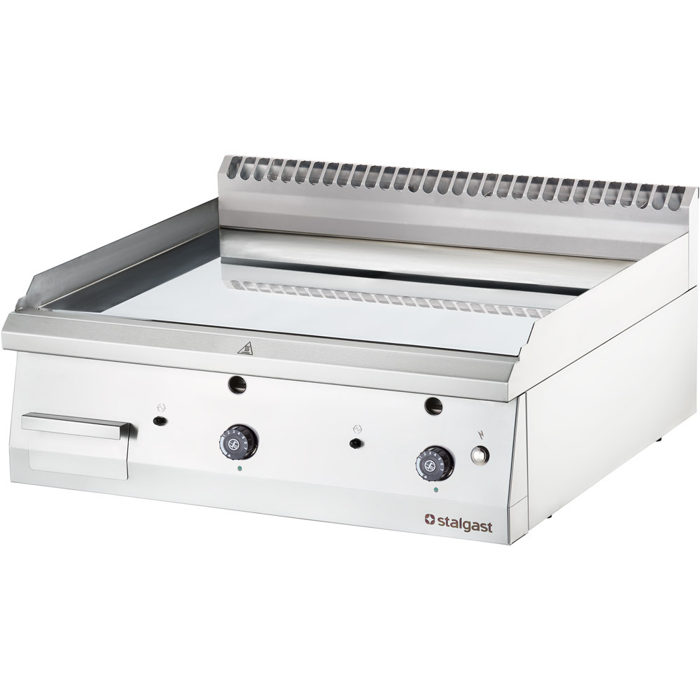Gastronomiczna płyta grillowa gazowa, gładka, 13 kW, G30, chrom | Stalgast 9737130