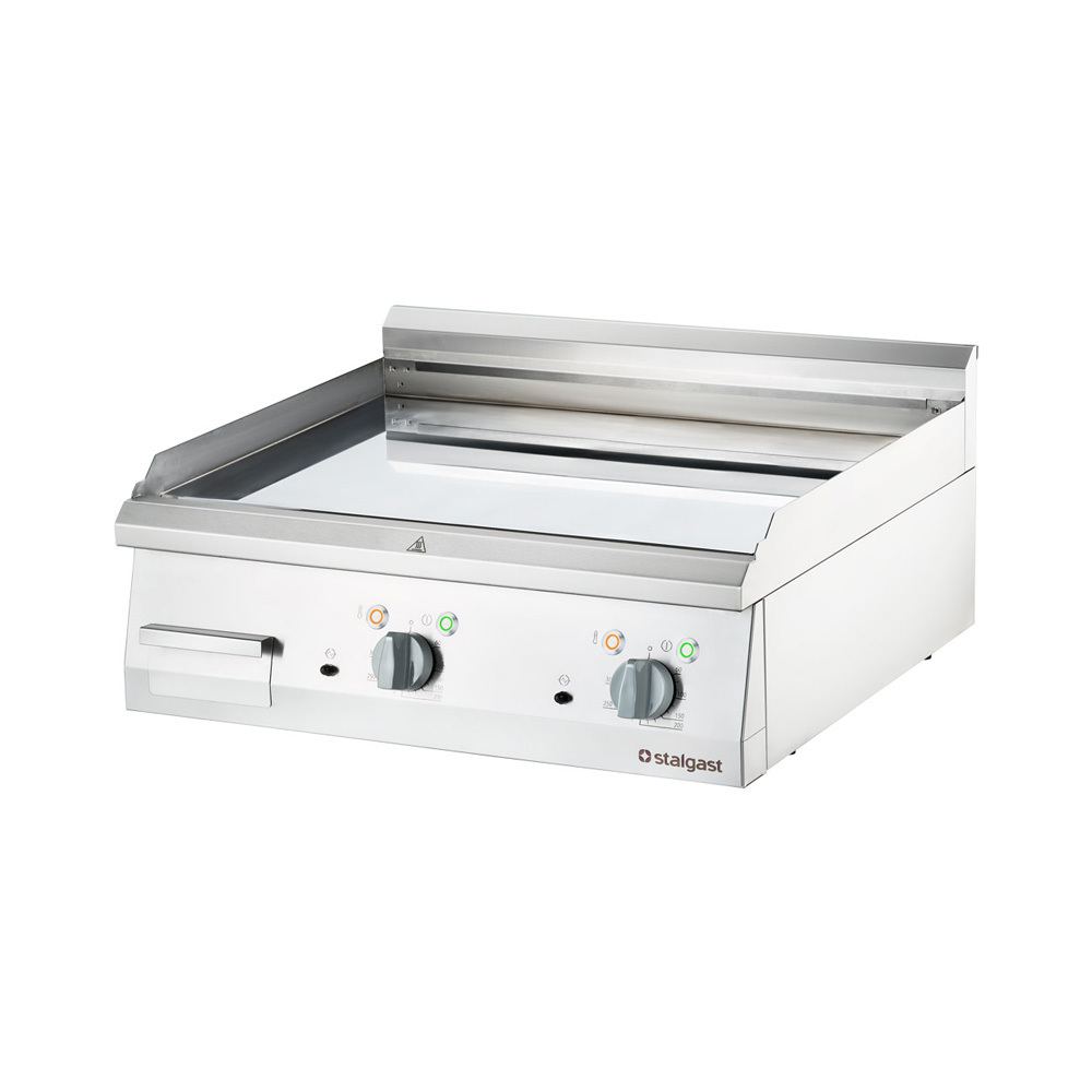 Płyta grillowa gastronomiczna elektryczna, gładka, 8.1 kW, chrom | Stalgast 9737100