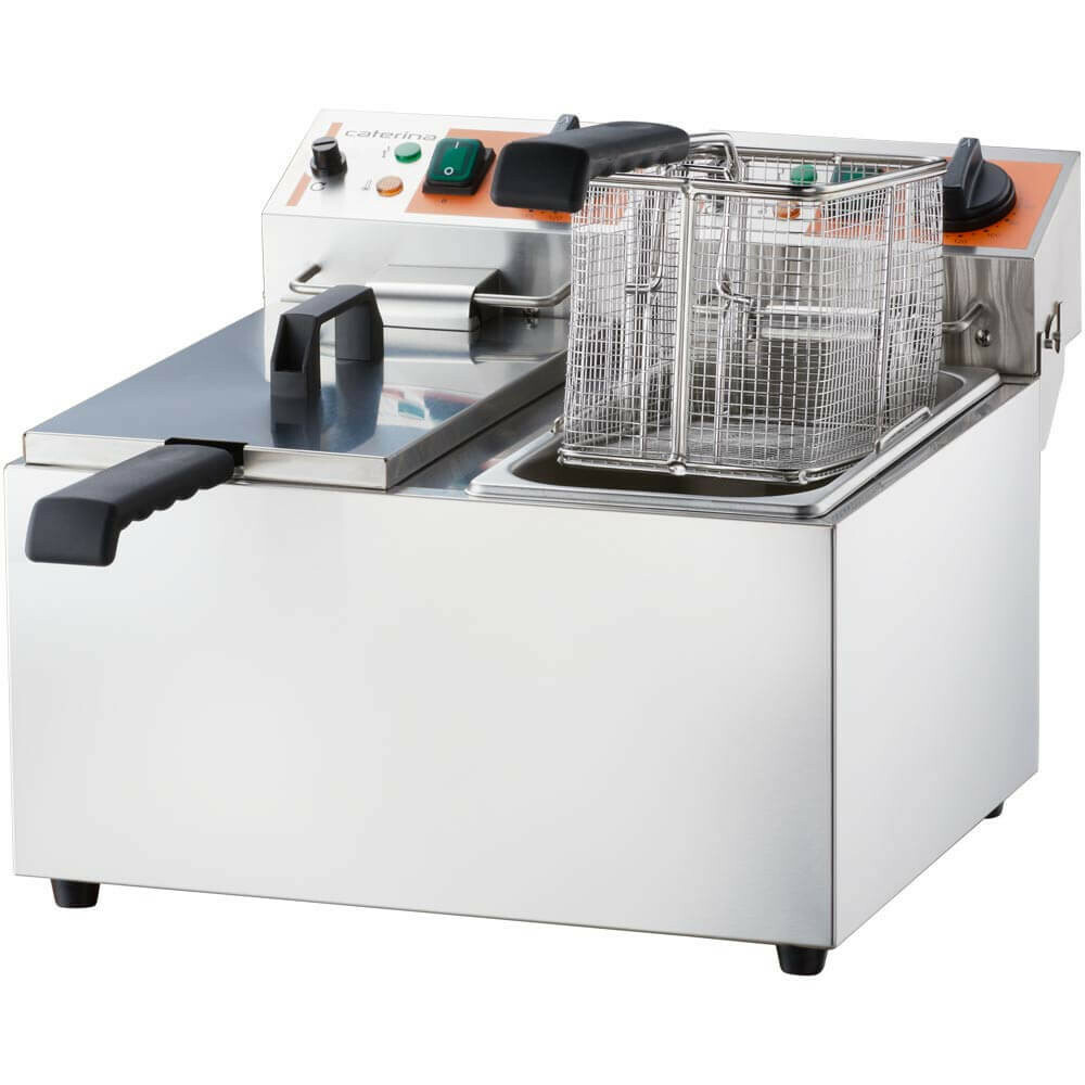 Frytownica gastronomiczna elektryczna, 2-komorowa, pozioma, 2x5L, P 2x3 kW | Caterina 746079 Stalgast