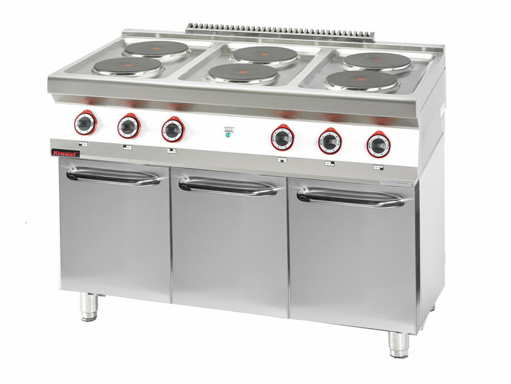 Kuchnia gastronomiczna z piekarnikiem z termoobiegiem | Kromet 700.KE-4/PE-1T