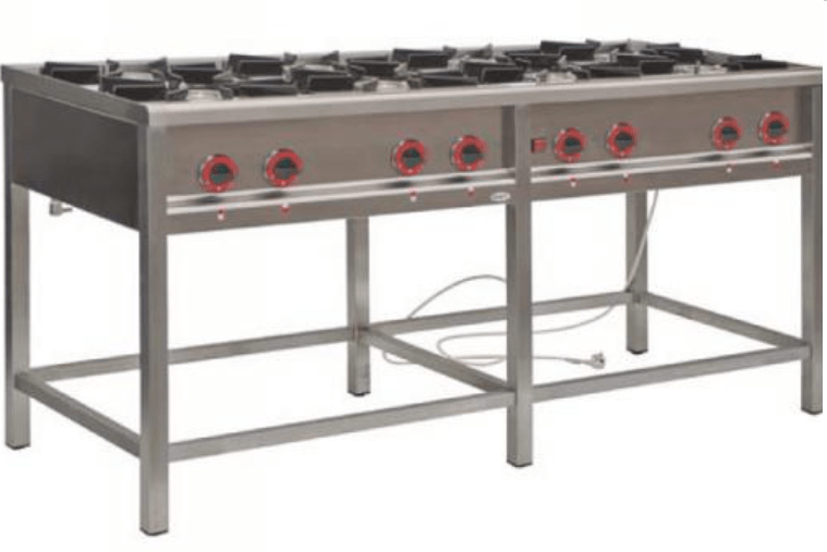 Trzon gastronomiczny gazowy, 8-palnikowy | Egaz TG-840.II