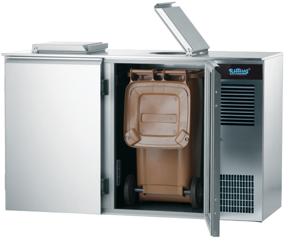 Schładzarka gastronomiczna do odpadów 2x120L | Rilling AAKM021200